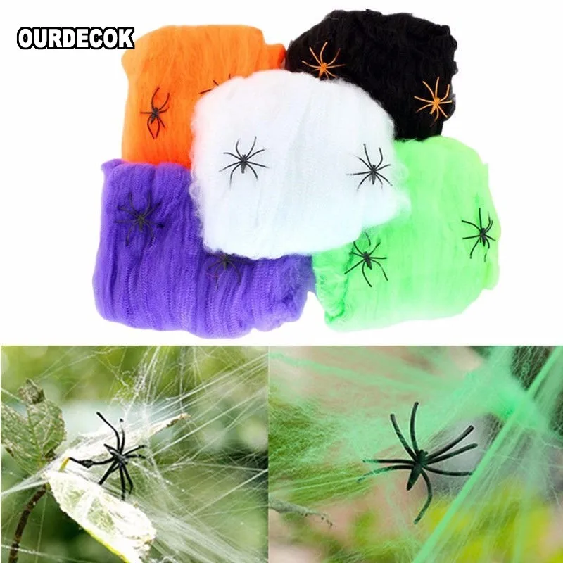 Реквизит для страшвечерние на Хэллоуин белый фотографический паук страшное