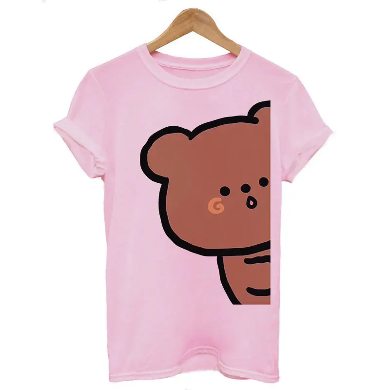 3146-pink Летние женские топы с коротким рукавом в стиле Харадзюку, милые футболки с принтом розовой свиньи, модная винтажная забавная женская одежда - Цвет: 3146-pink