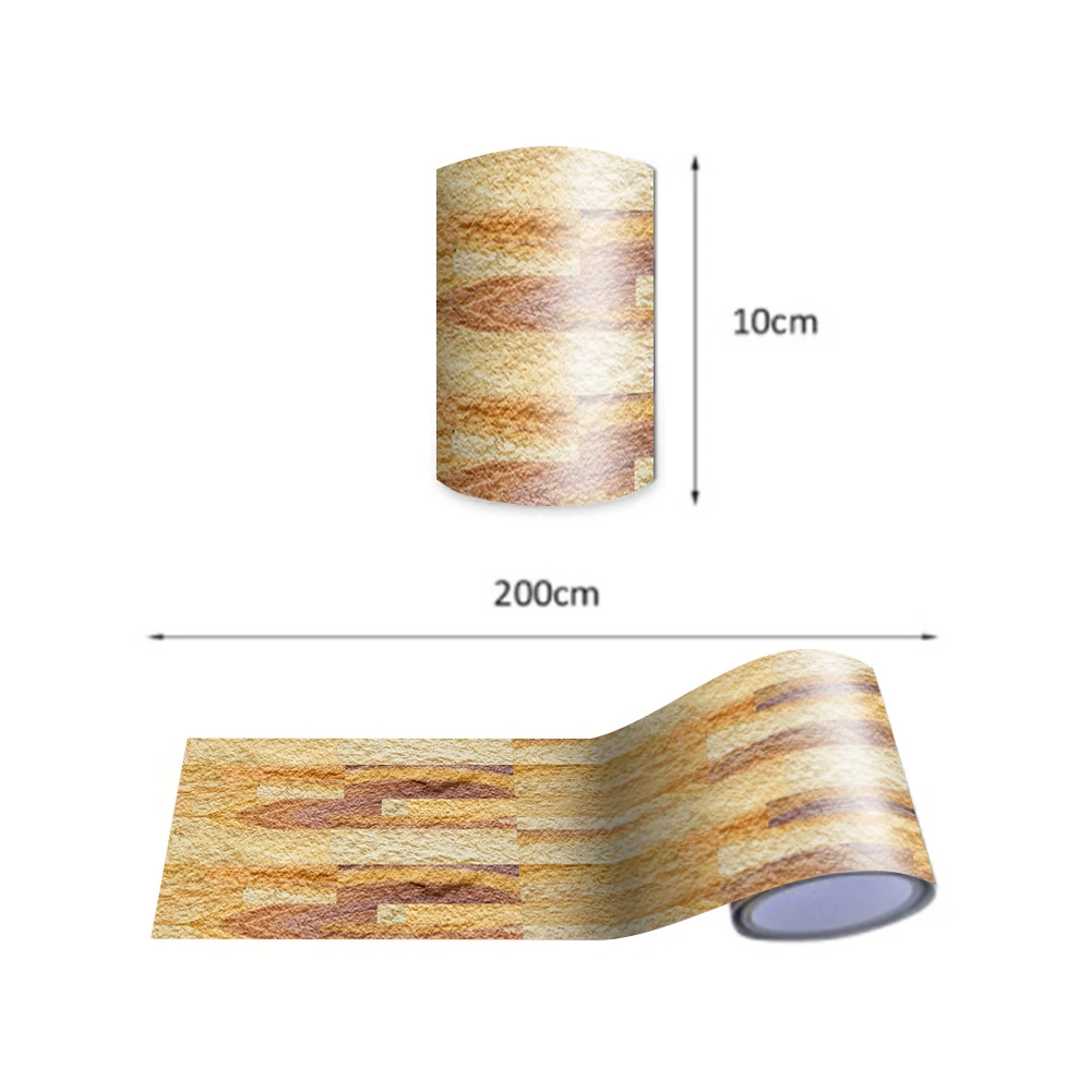 

Funlife Sandstone Natural Kitchen Peel Stick Wall Border Self-Adhesive Waterproof Bathroom Tile Sticker Home Decor Wall Sticker