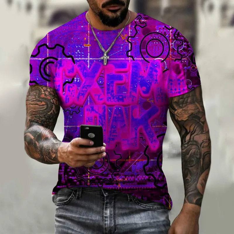 

2021 New Men's Polyester Bitcoin 3DT Shirt Wish Independent Station Men's Large Size Casual Fashion Trend Men's Clothing
