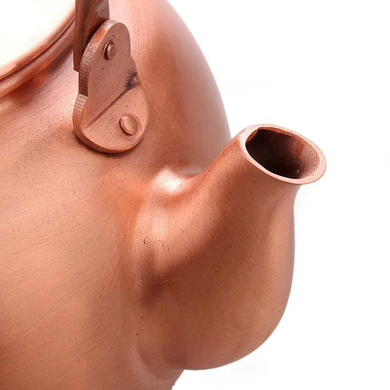 Чистый ручной утолщенный чайник заваривание чая суп для кипячения старый медный