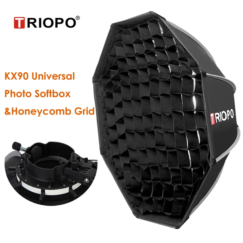 Универсальный портативный зонт вспышка Triopo KX90 уличный восьмиугольный софтбокс с