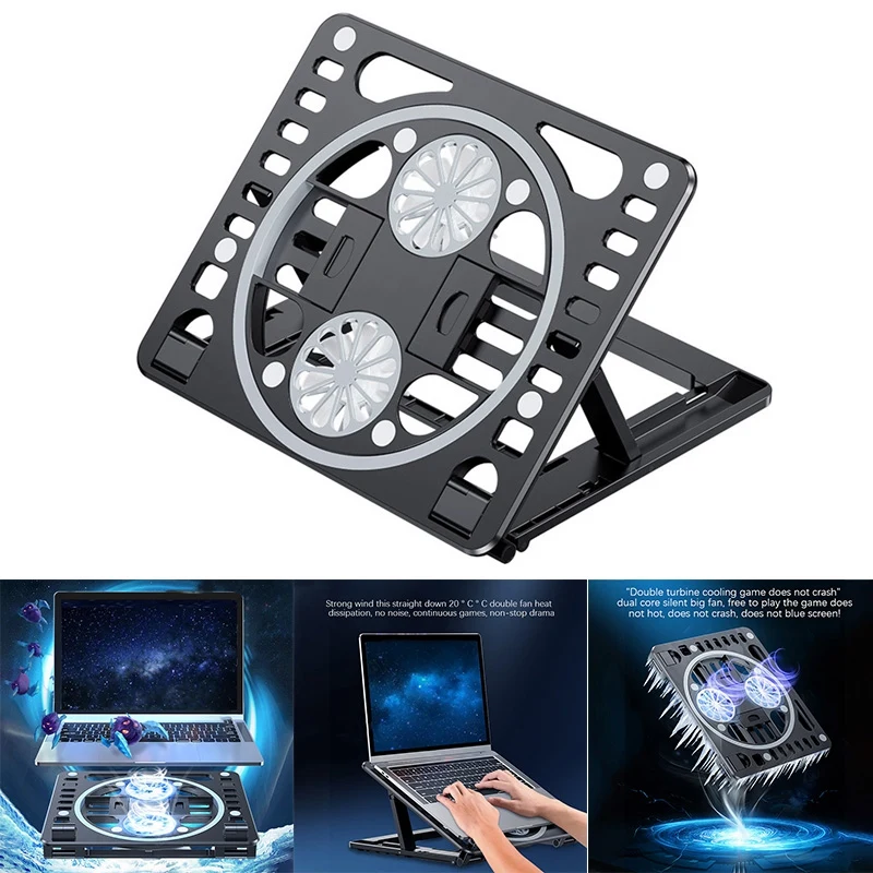 

Laptop Stand, Portable Liftable Folding Dual Fan Cooling Stand for , iPad