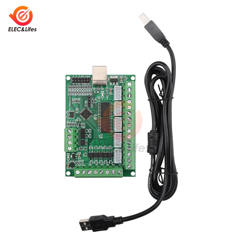 

1 Set Driver Board CNC USB MACH3 100Khz Breakout Board 5 Axis Interface Driver Motion Controller With Cable