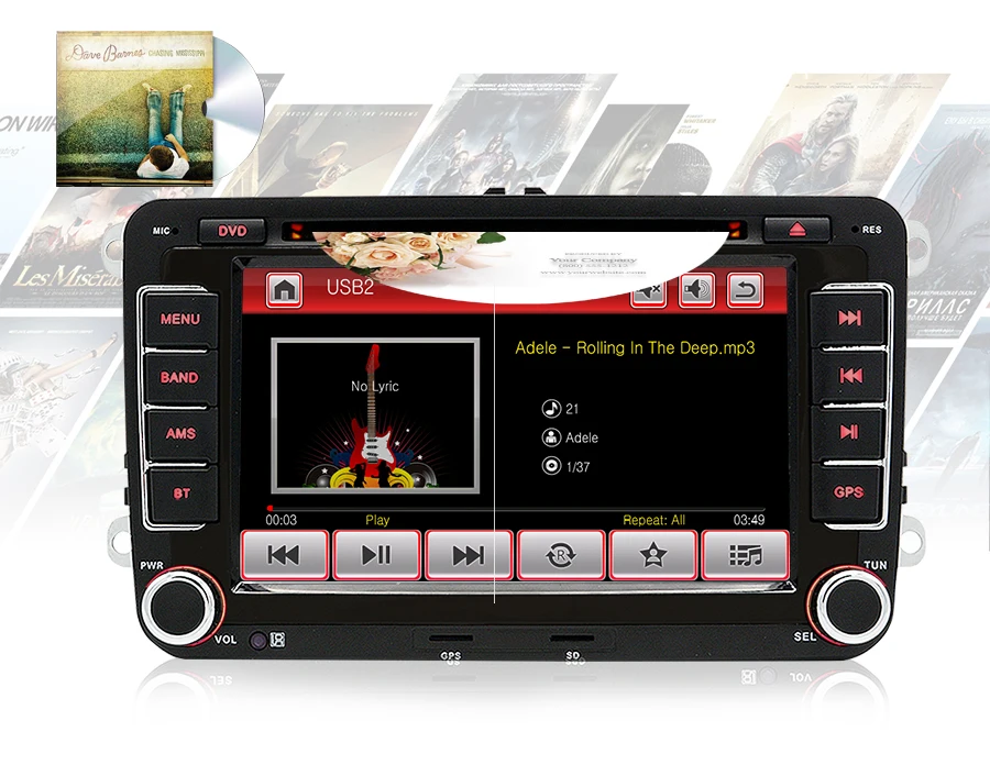 2 Din 7 дюймов Автомобильный DVD gps радио плеер для Volkswagen golf 5 6 touran passat B6 B7 sharan JATTA Skoda Seat авторадио FM AM RDS