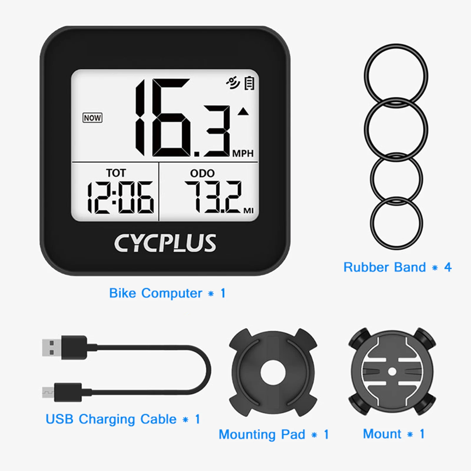 

Wireless GPS Bike Computer IPX6 Bicycle Compute with Auto Backlight Cycling Speedometer Wireless GPS Bicycle Computer Cycling