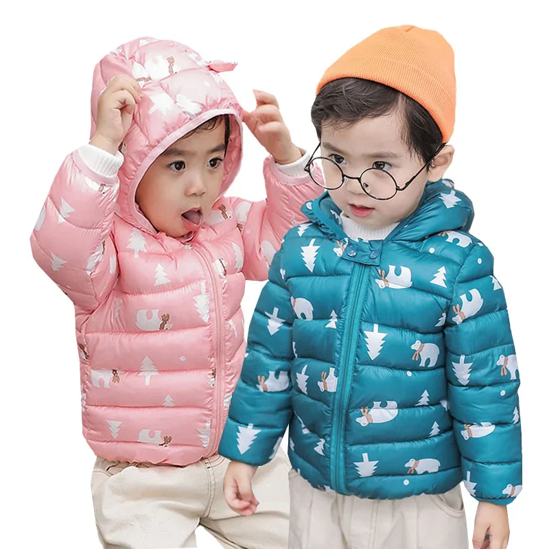 Детская одежда на осень зиму пуховая куртка пальто для маленьких мальчиков и