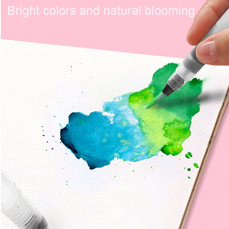 

Watercolor Set Vibrant Colors Watercolor Paper Brush Palette for Kids Adults Painting Coloring AS99