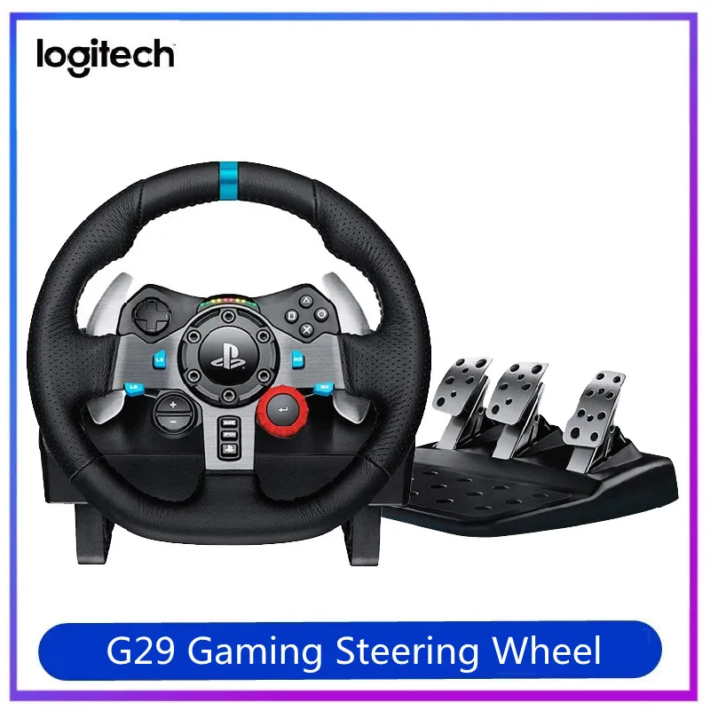 New Logitech G29 Gaming Racing Wheel Shifter and Responsive Pedals Simulation Driving Games for PS3/PS4/PS5