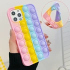 Чехол с пузырьками для iPhone 11 12 Pro Max 13 Mini XS XR X iPhone 8 7 Plus 6 6s Se 2020 iphone13 iphone8 8plus, силиконовый чехол