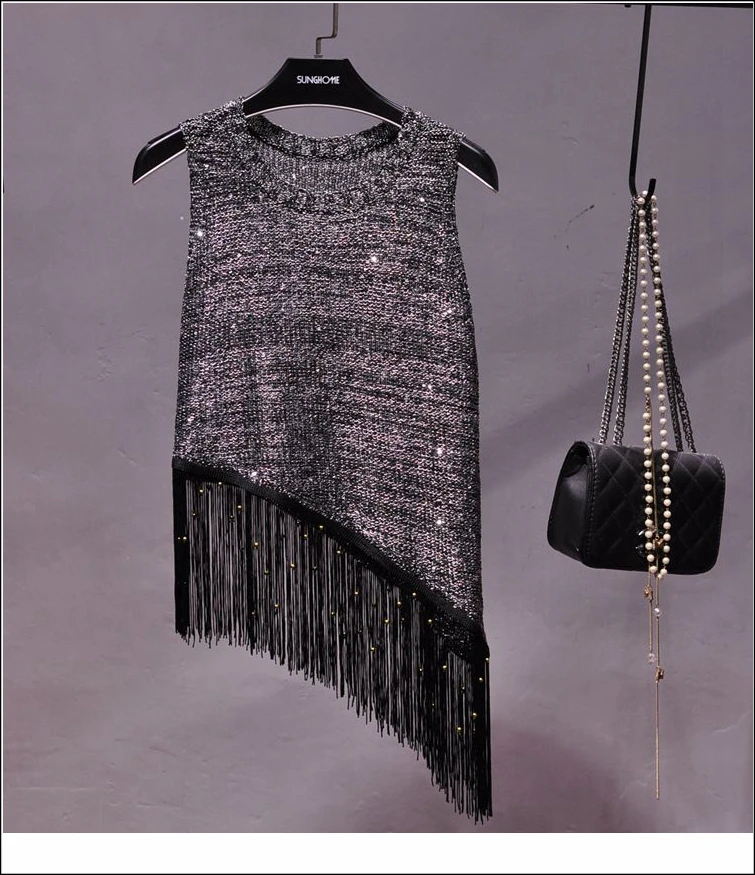 Женская Трикотажная майка в Корейском стиле Новинка лета 2020 Золотая маленькая