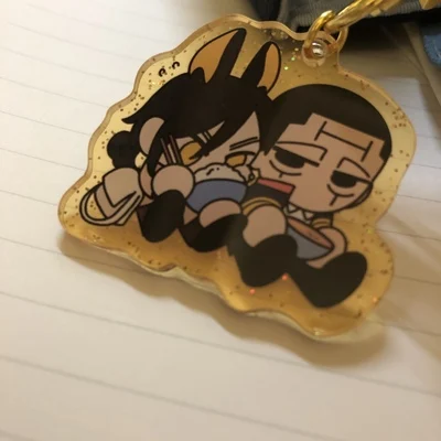 

Anime Golden Kamuy Sugimoto Saichi Kochoube Asuko Acrylic Keychain Pendant Bags Charm Keyring Decor Collectible Q Version Gifts