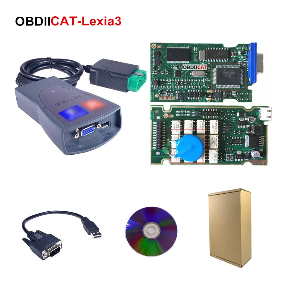 Лучшая цена Топ связанные золотые PCB Lexia 3 Высокое качество V7.83 прошивка 92185C Lexia3