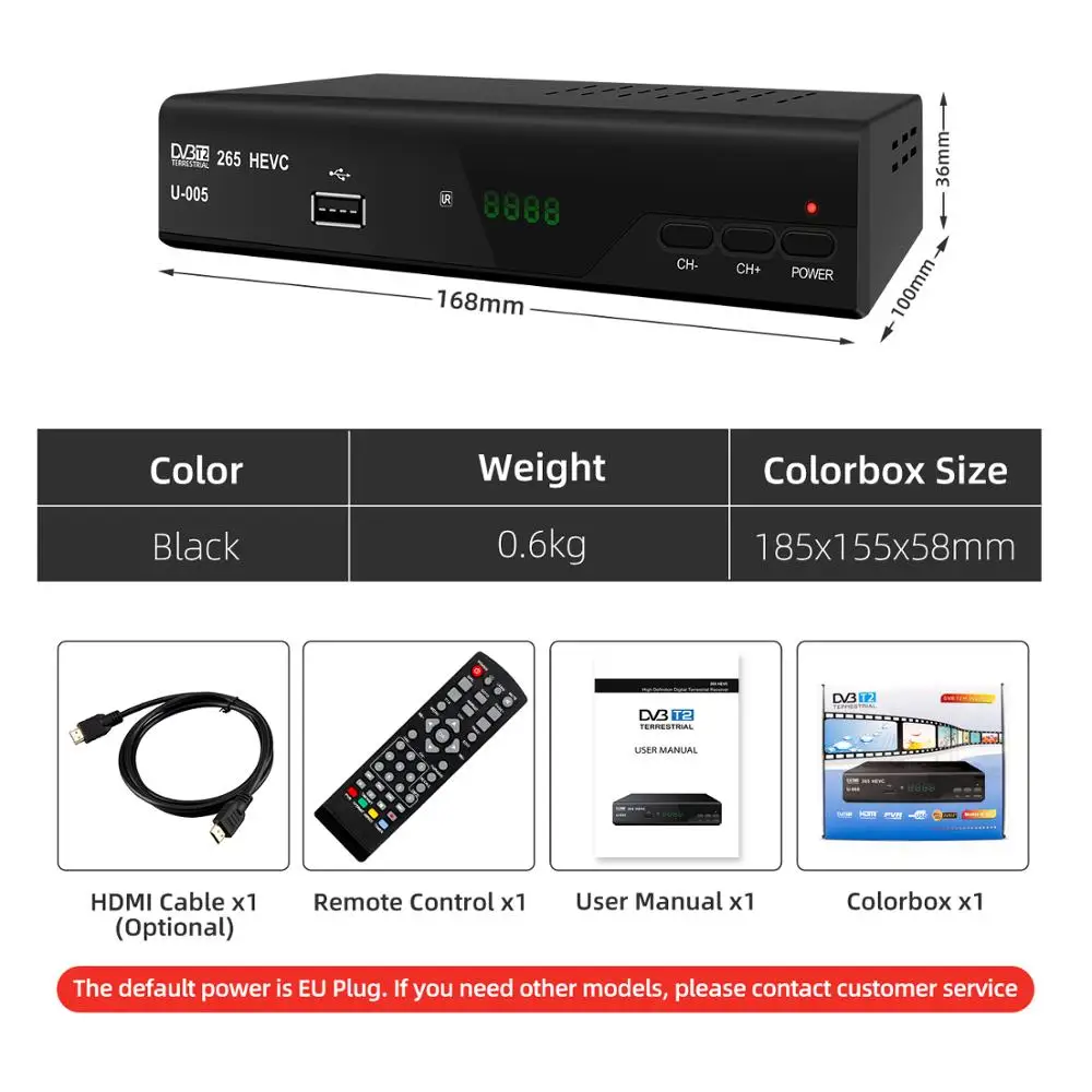 DVB-T2 HD ТВ тюнер DVB-C комбо цифровой эфирный приемник Youtube AC3 аудио декодер Полностью