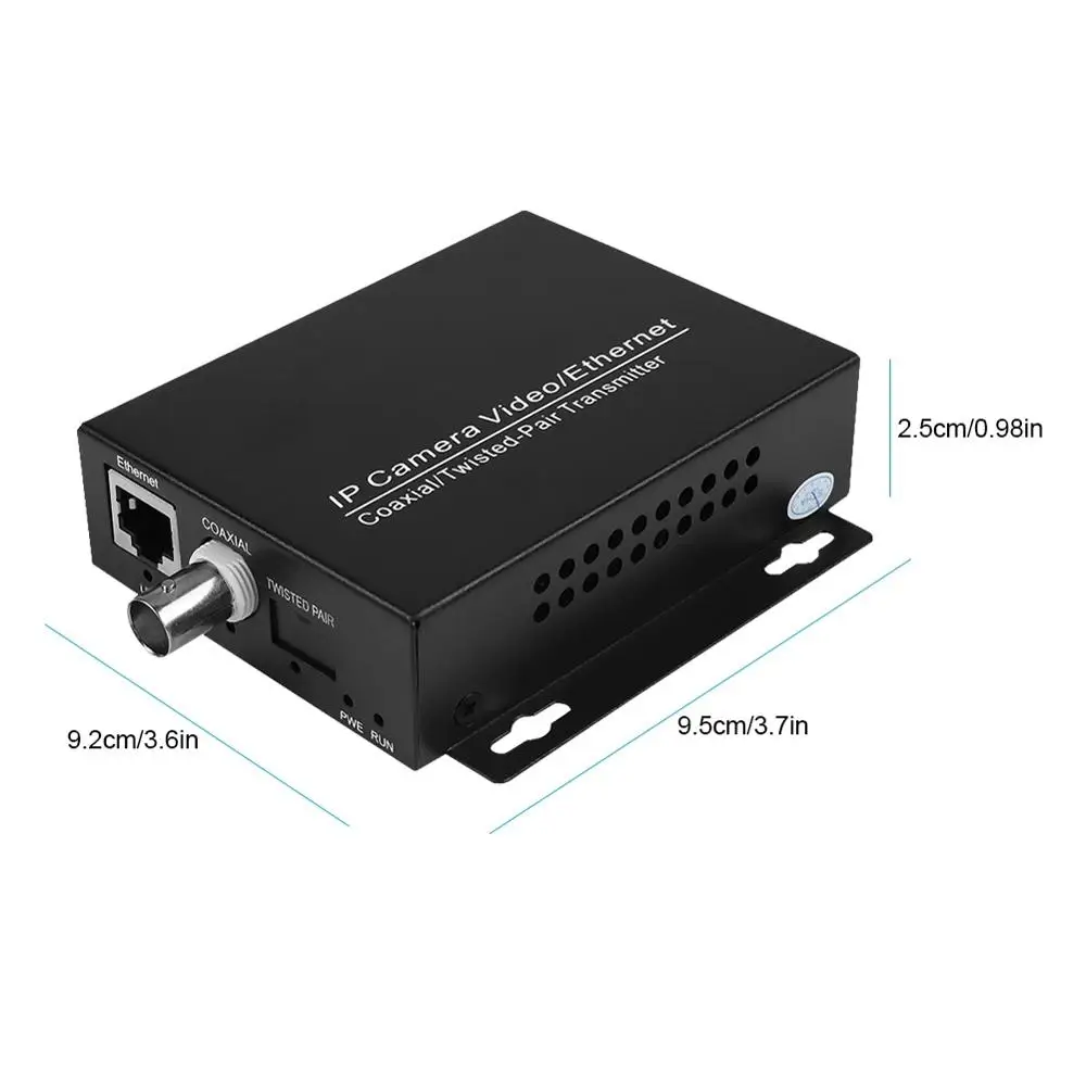Одна пара 2 канальных сетевых удлинителей Ethernet IP по коаксиальному EoC кабелю HD