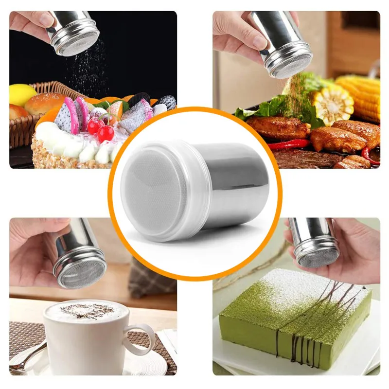 2020 Новый сбрызгиватель из нержавеющей стали какао корица сахар марля сетчатая