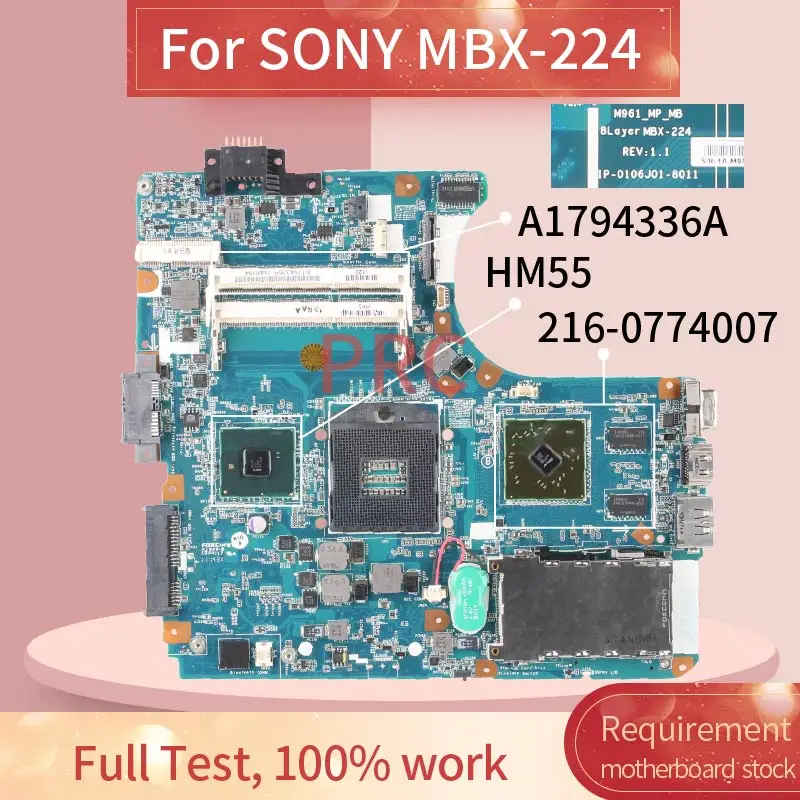 Placa-mãe para Computador Portátil Sony Vpgee M961 mb Placa-mãe para notebook