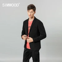 simwood 2021 autumn winter waffle plaid blazers men smart casual suits single button jacket slim fit coats si980666