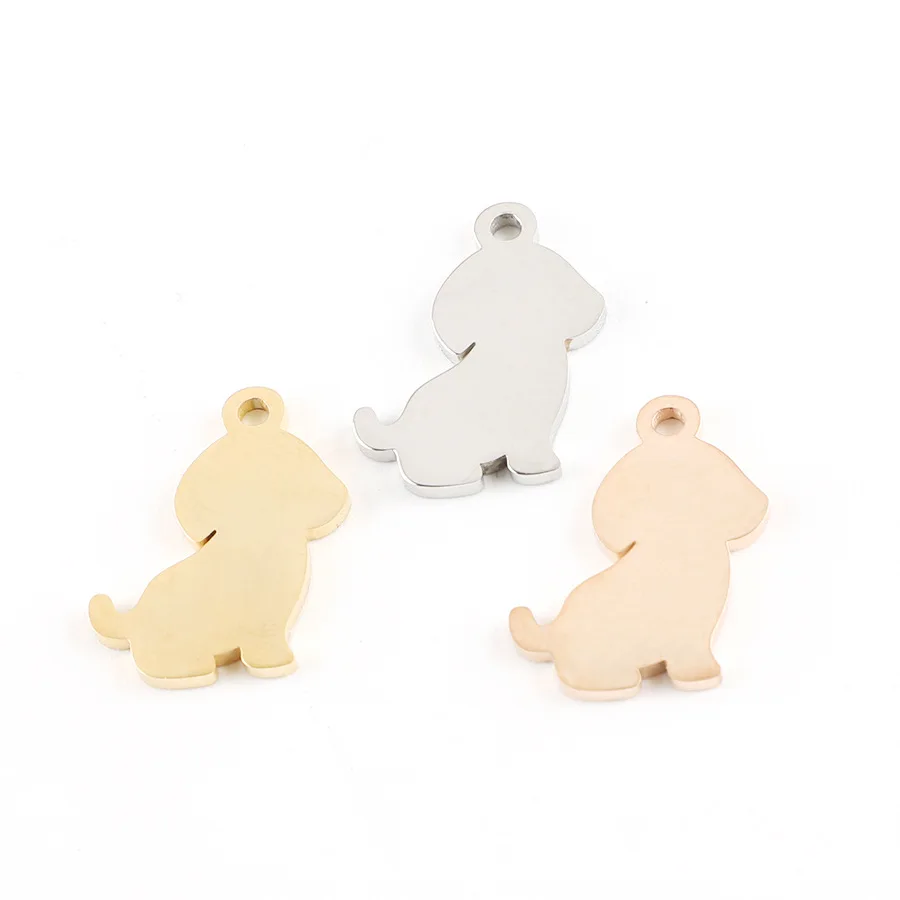 Бирка для собак из нержавеющей стали с вырезами серебристая розовая золотистая 12