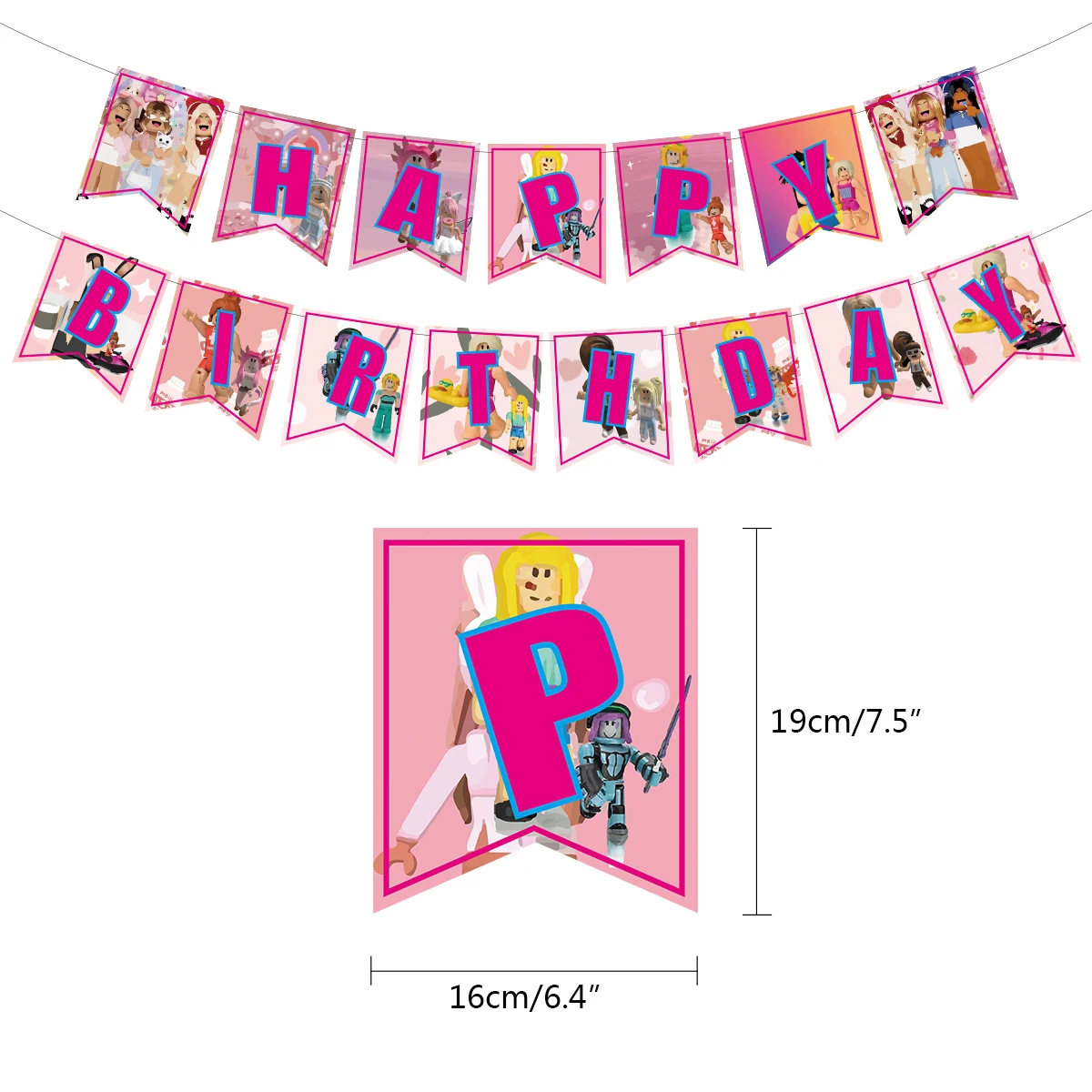 1 комплект Robloxs украшения для вечерние девочек розовый пиксельный воздушный шар