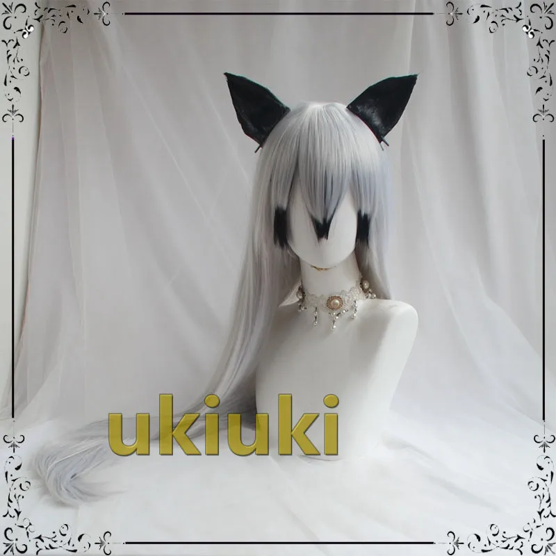 Парик для косплея Kemono Friends Silver Fox Gingitsune + шапочка парика высокого качества по