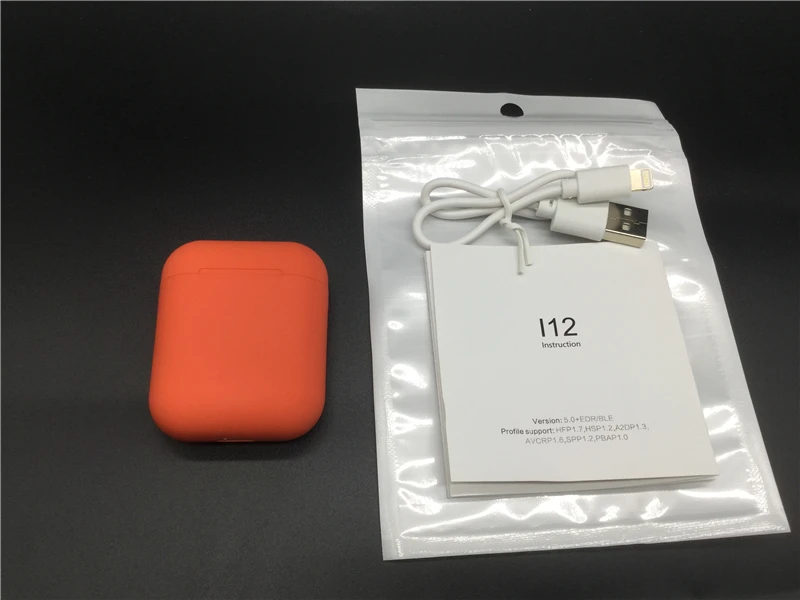 i12 ON red only Оригинальные i12 TWS беспроводные наушники Bluetooth гарнитура невидимые наушники для смартфона pk i11 i7s i20 i60 i30 - Цвет: i12 ON red only