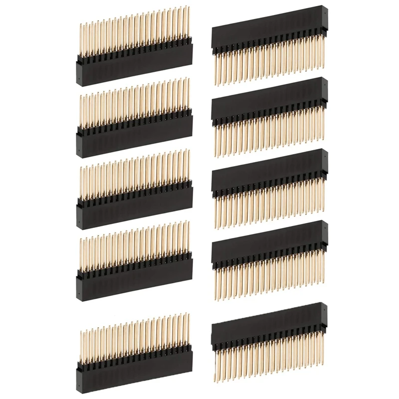 

2x20(40 контактов) Штабелируемый разъем для Raspberry Pi A +/B +/Pi 2/Pi 3 сверхвысокий разъем (комплект из 10 шт.)