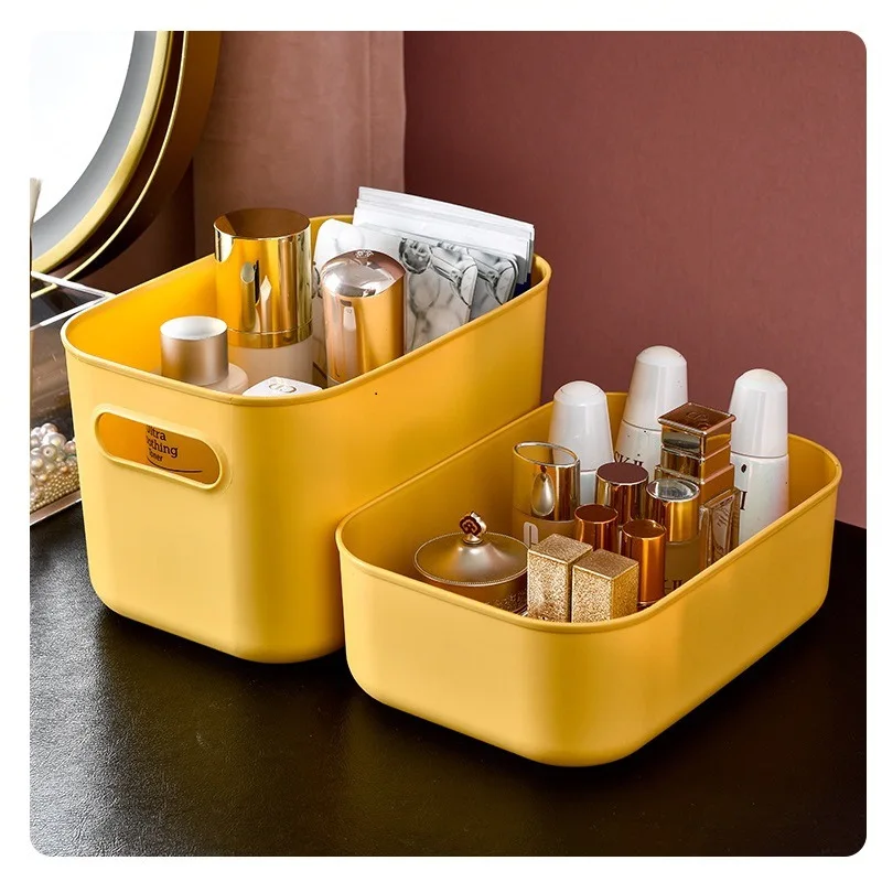 

Пластиковый ящик для хранения, настольный держатель для хранения косметики, органайзер для дома и офиса, контейнер для всякой всячины, держ...