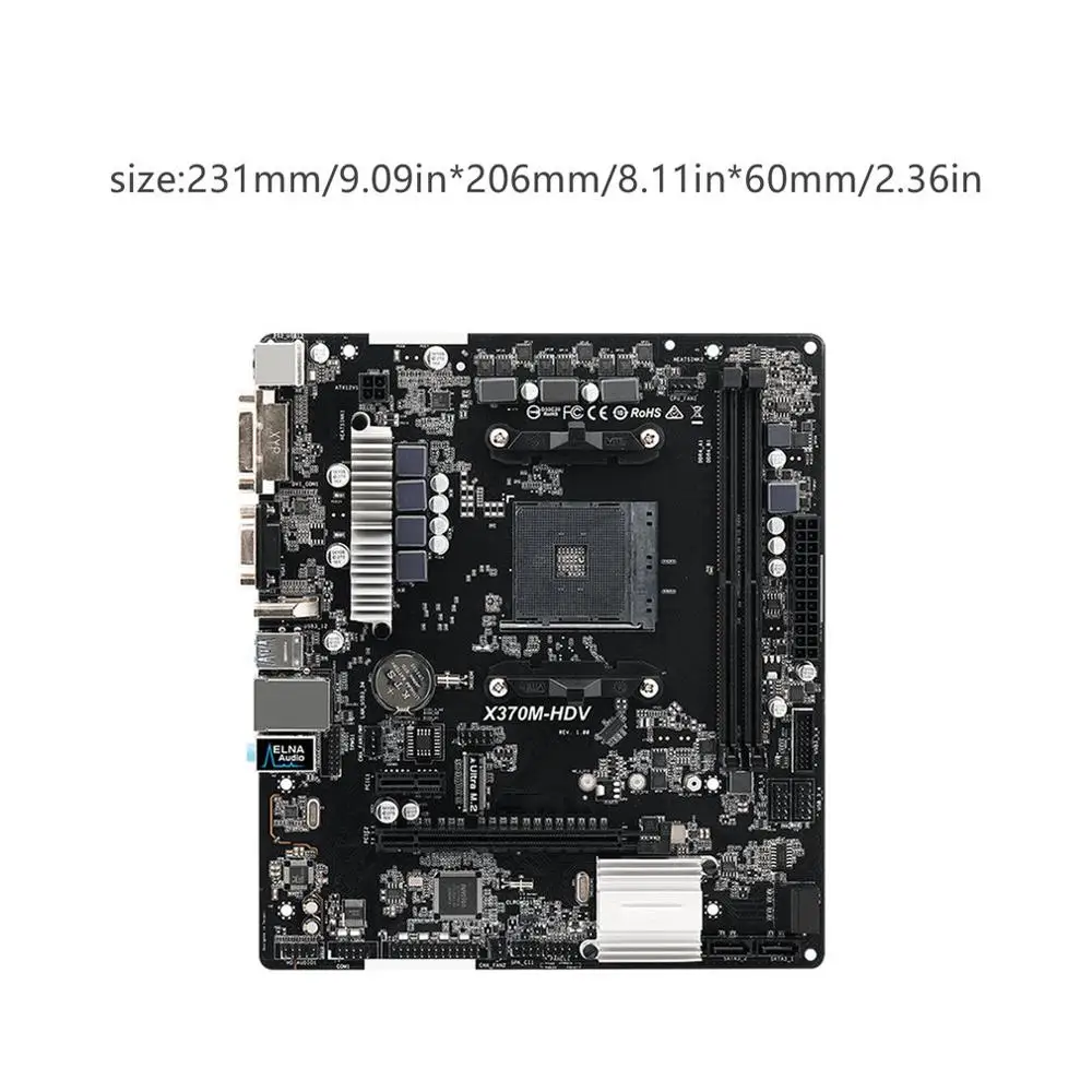 X370M HDV материнская плата компьютерного процессора для Intel 13gpu Mining