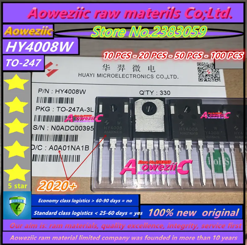 

Aoweziic 2020+ 10PCS - 20 PCS - 50 PCS - 100 PCS 100% new original HY4008 HY4008W TO-247 MOSFET inverter Ultra chip 80V 200A