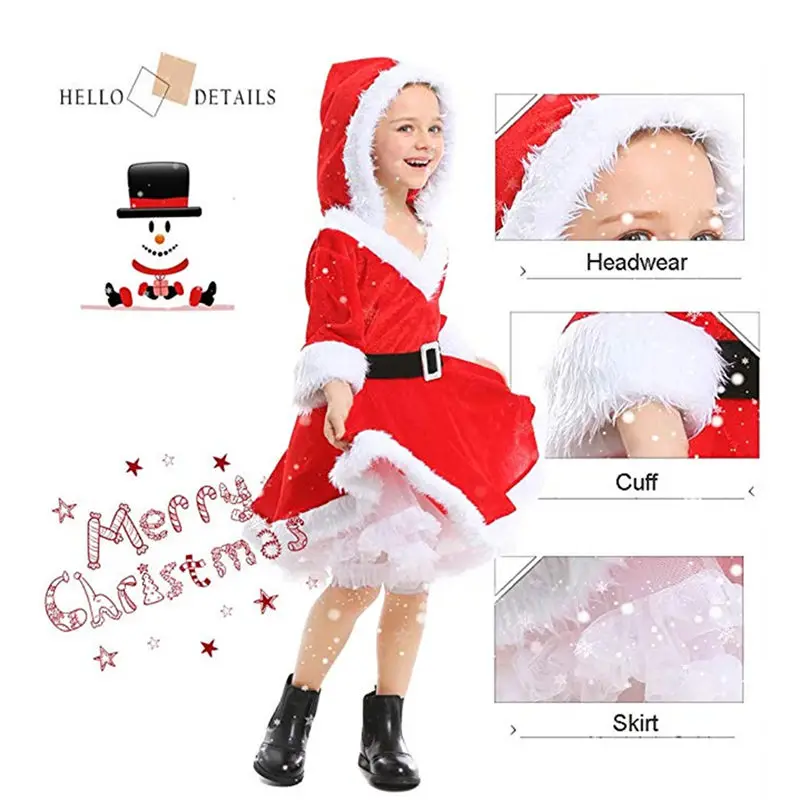 Новое поступление рождественское платье для девочек Рождественский костюм