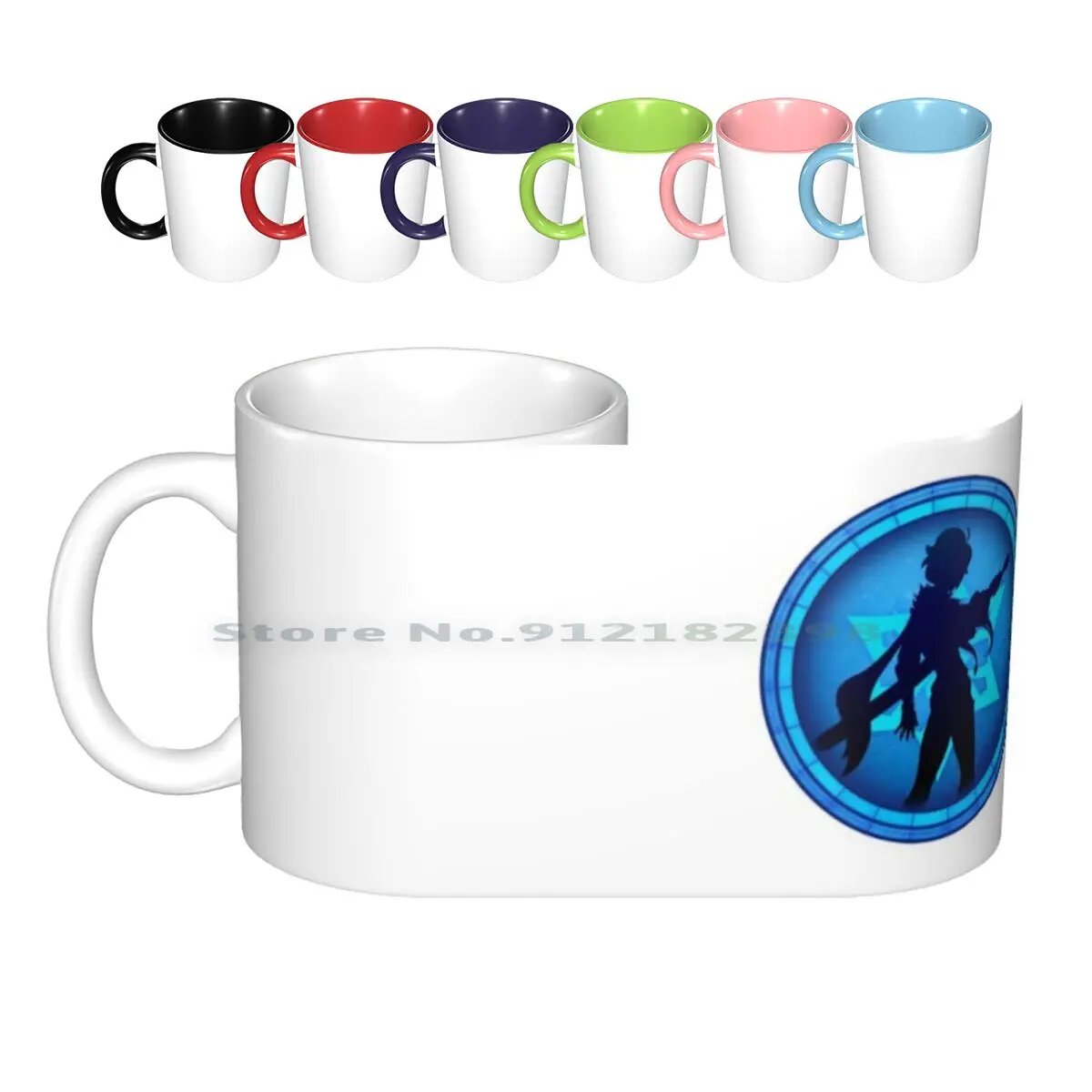 

Genshin Impact-Kaeya Cryo Character Silhouette Ceramic Mugs Coffee Cups Milk Tea Mug Genshin Impact Jrpg Mihoyo Silhouette