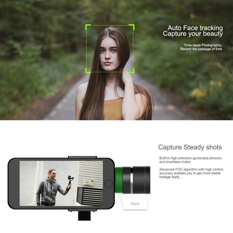 3-осевой Карманный бесщеточный карданный стабилизатор для смартфона iPhone samsung Xiaomi