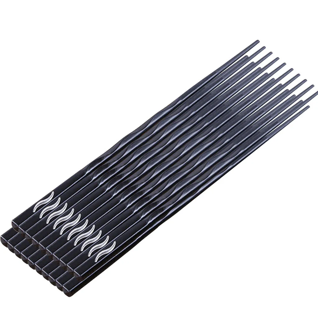 10 японских палочек для еды из сплава Нескользящие палочки суши китайские