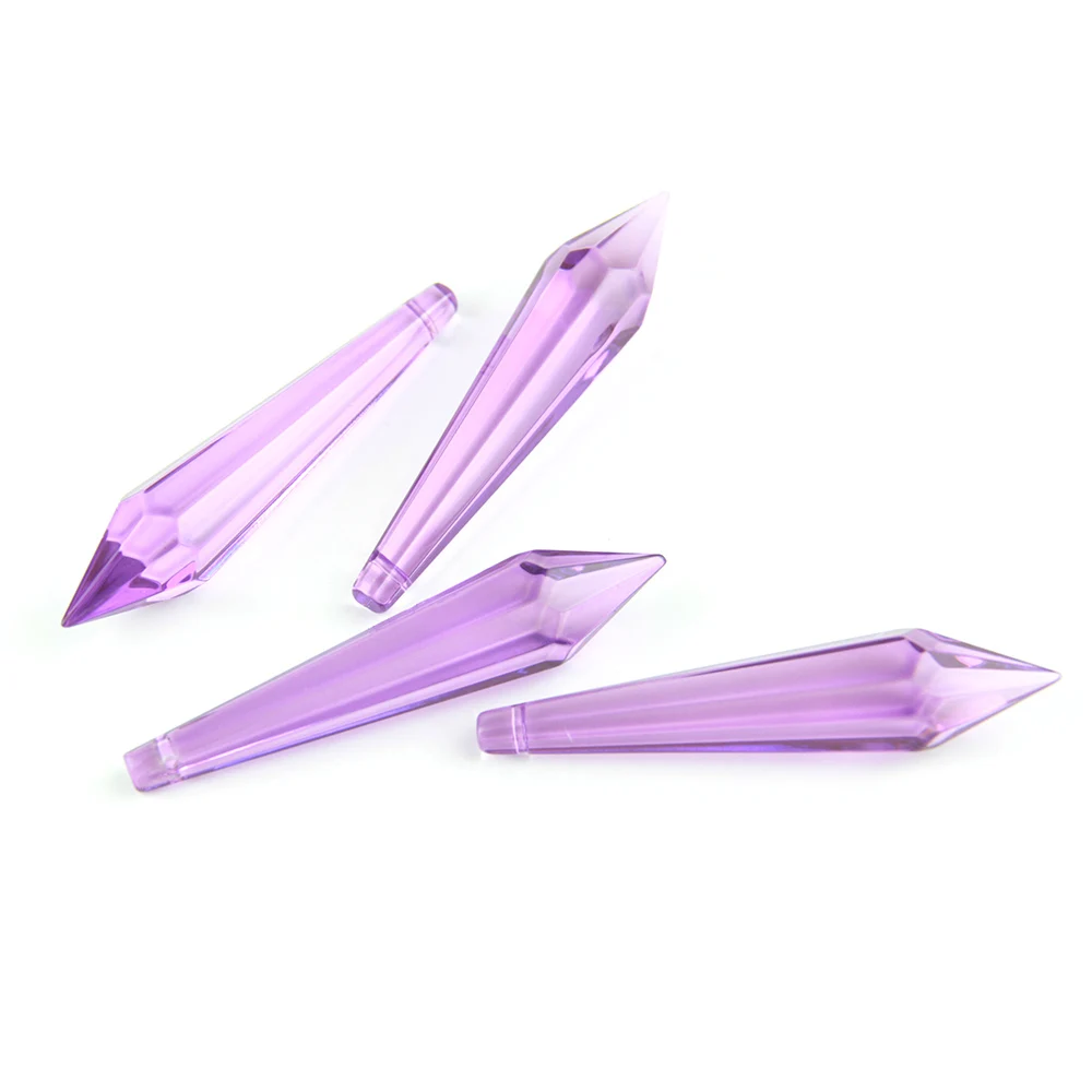 38 мм/63 мм/76 мм сиреневый сосулька капли хрустальные для люстры отделка подвесной