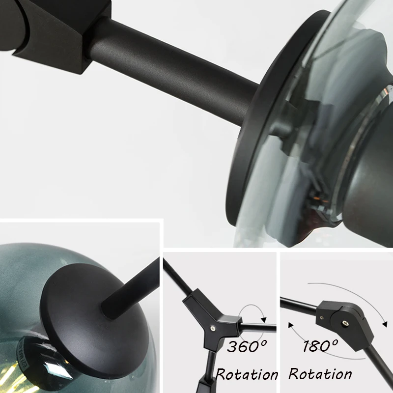 Современная стеклянная градиентная люстра светодиодный светильник для гостиной