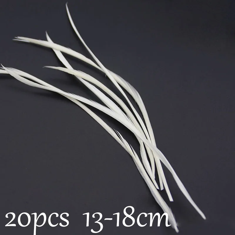 20 шт./лот белые перышки страуса для поделок фазана и петуха бижутерии одежды