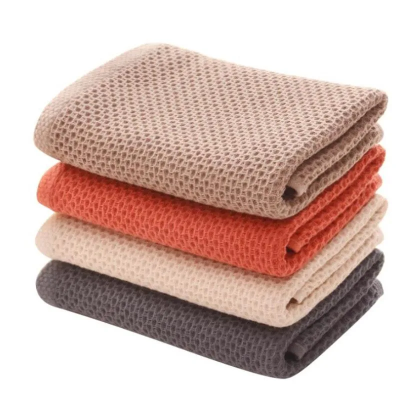 

Honeycomb Cotton Towel 33x75cm Outdoor Cotton Sport Towel 4 Color Household Bathroom Hand Face Towel