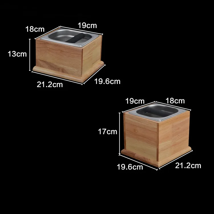 Деревянная коробка из нержавеющей стали для темпера кофе с глубоким изгибом