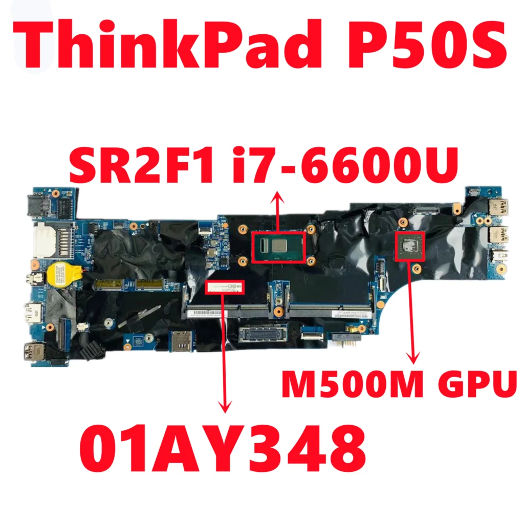 FRU:01AY348 материнская плата для ноутбука Lenovo ThinkPad P50S с процессором SR2F1 i7-6600U DDR4 N15M-Q3-S-A2