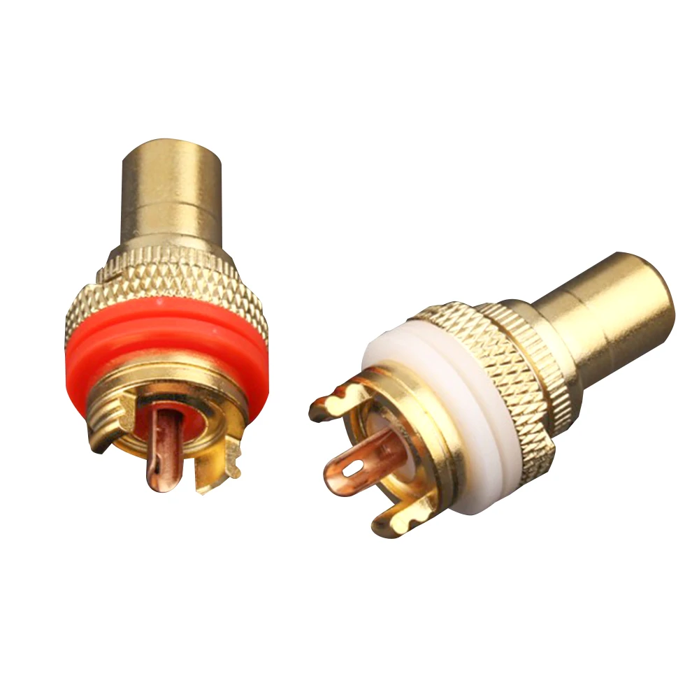 

8PCS RCA CMC Female Red White RCA Female Socket Chassis High Quality Phono Copper Plug Connector1