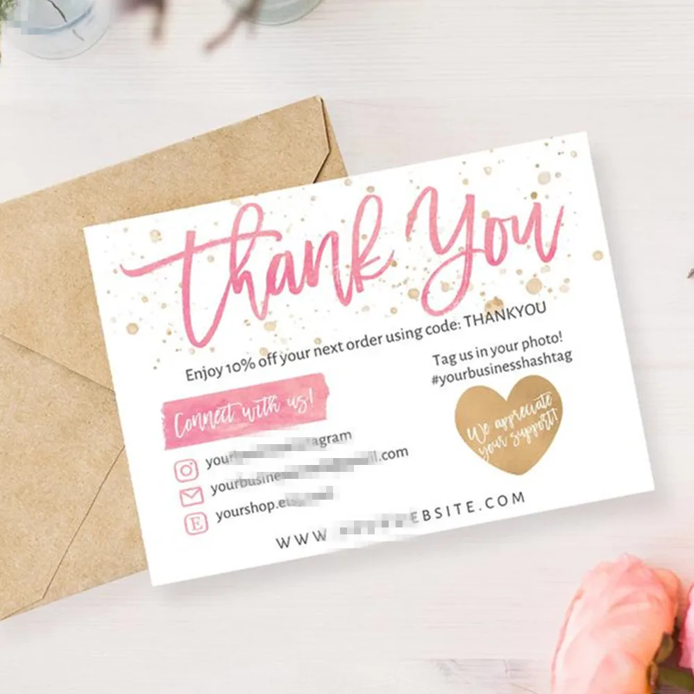 Открытка для малого бизнеса с возможностью печати на заказ-Добавьте логотип и