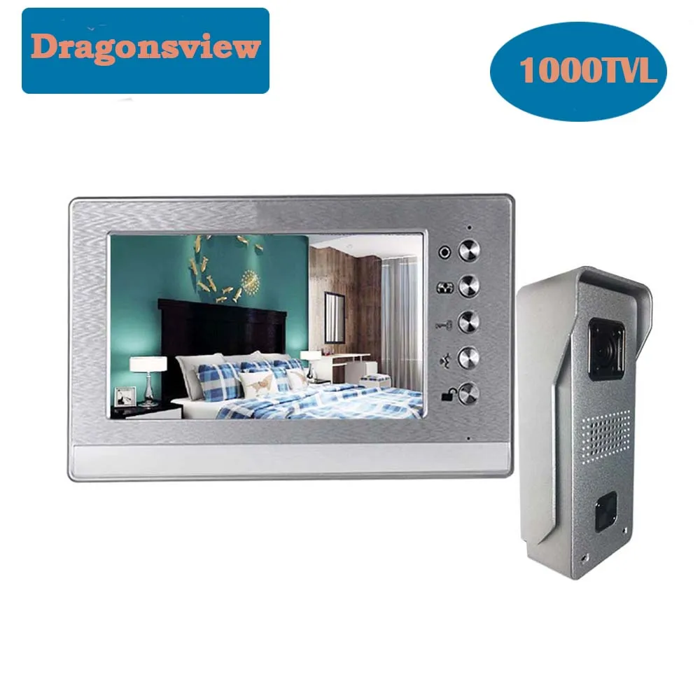 Dragonsview Homefong 7 Inch Bedraad Intercom Video Deurbel Camera Deurtelefoon Thuis Toegangscontrole Systeem Regendicht Hd Unlock