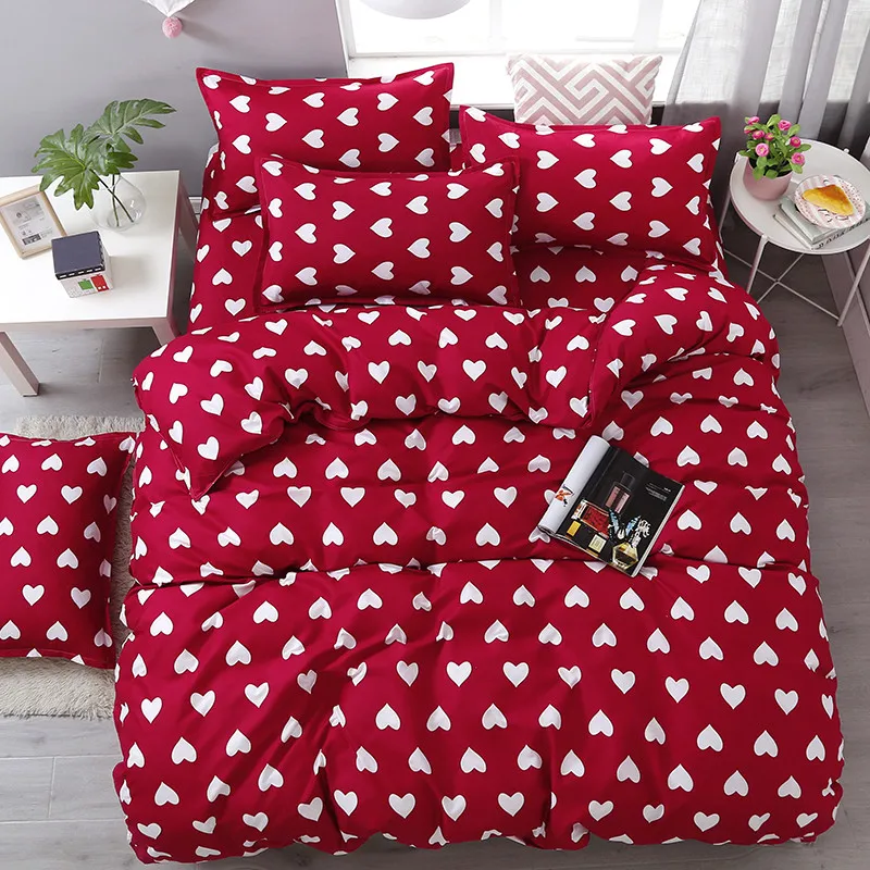 

Cute Bed Sheets Single Queen King Luxury Cartoon Bedding Set Bed Comforter Pillowcase Stripe Aloe Cotton Bed Linen Bedspread
