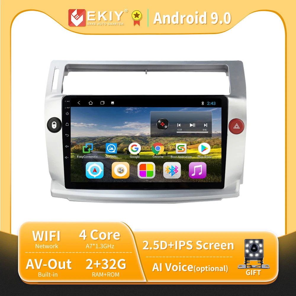 EKIY 9 ''IPS 2Din Android 0 автомобильное радио для Citroen C4 C Triomphe Quatre 2004 2009 Автомобильный dvd