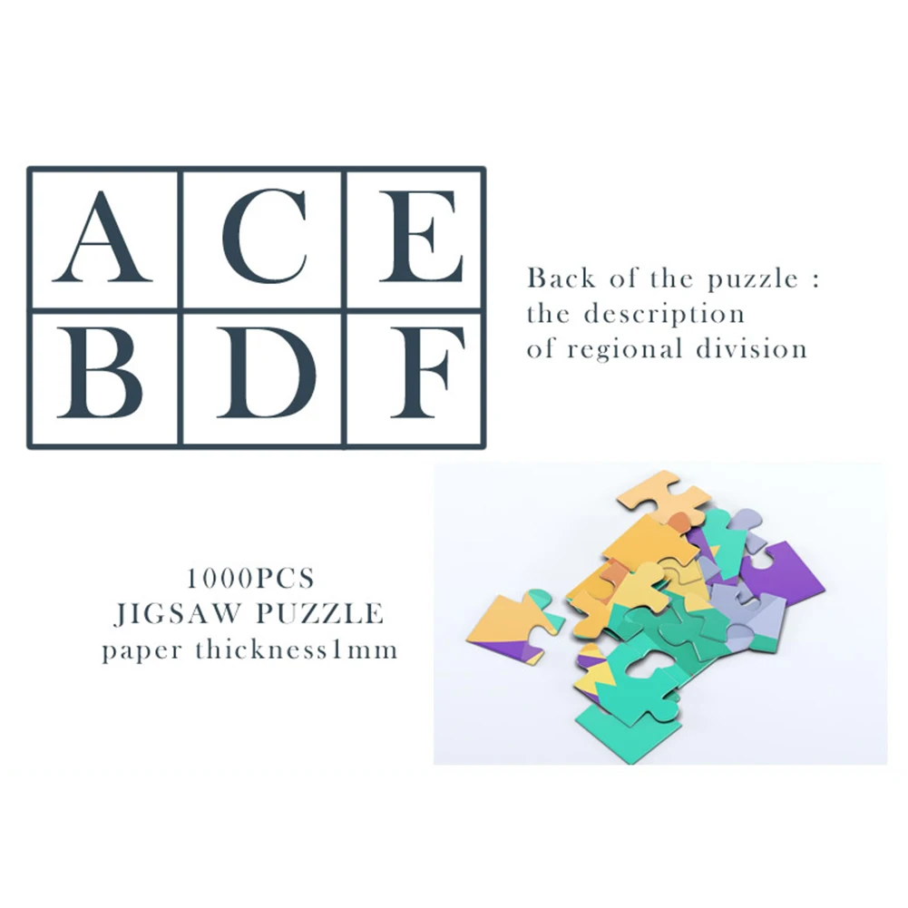 

1000Pcs House Jigsaw Puzzle DIY Self Assembly Stress Relief Kids Educational Toys for Children Gift