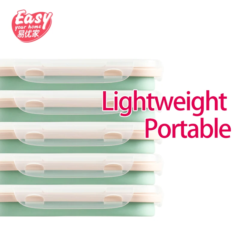 Силиконовый складной контейнер для обеда хранения еды BPA бесплатно Портативный