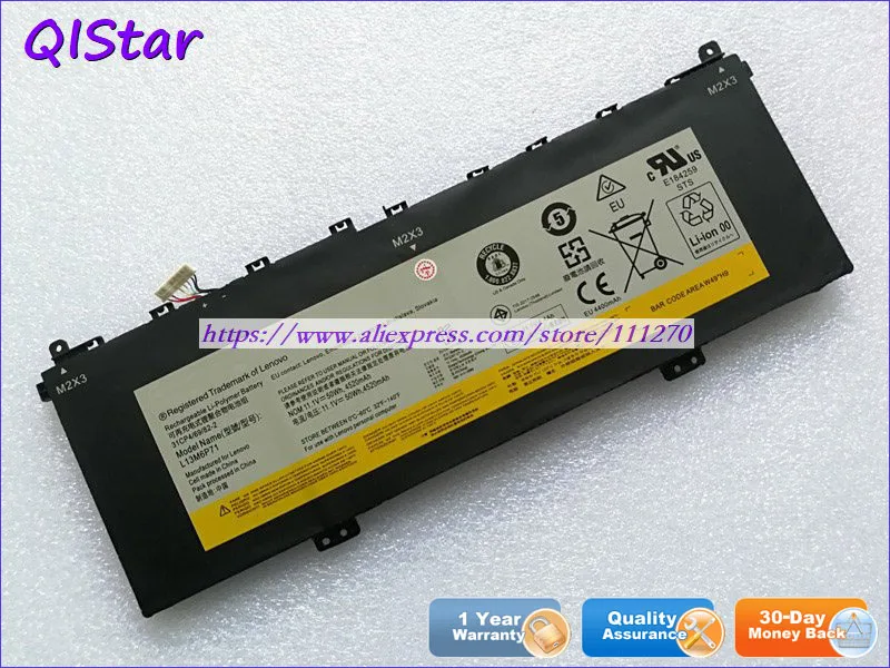 QISTAR 11,1 В 4520 мАч натуральная L13M6P71 L13S6P71 Аккумулятор для ноутбука lenovo Yoga 2 13 серии ноутбук
