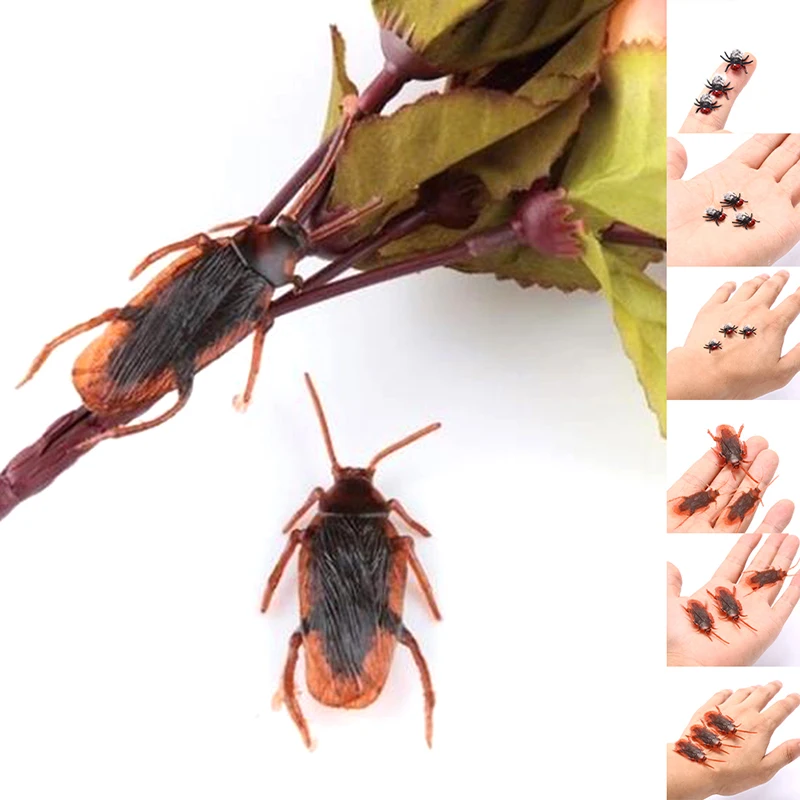 

10pcs/lot Lifelike Model Simulation Fake Cock Bug Roaches Toy Prank Funny Trick Toys Joke Toys