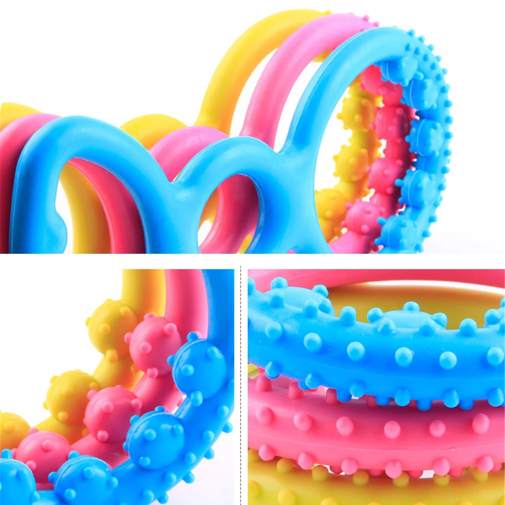 

Pet Dog Interactive Toy Durable Rubber Biting Rings Chewing Toys Puppy Molar Training Play Toy Teeth Cleaning Educational Toys